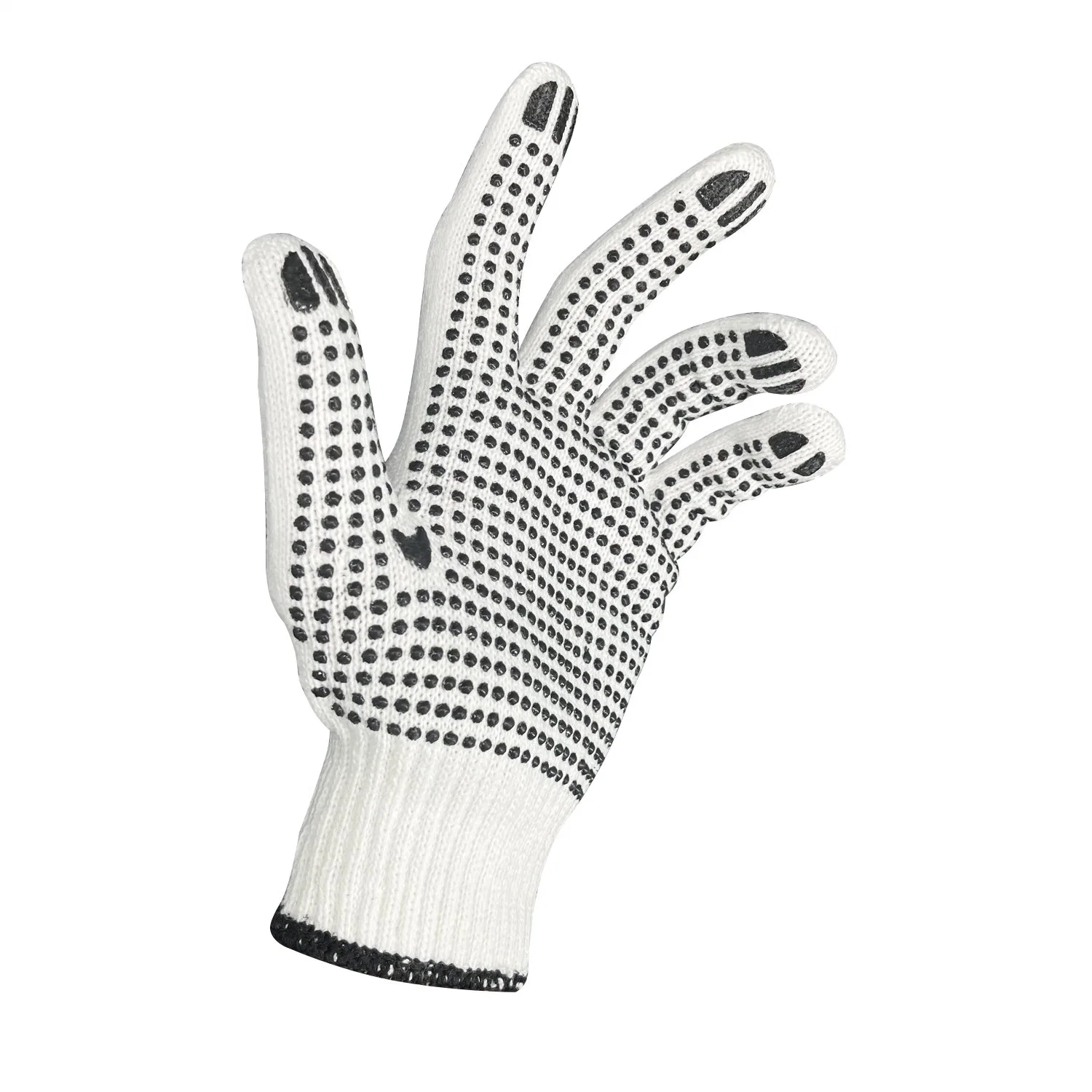 Grossiste chinois de gants tricotés en coton avec PVC/points/pois, prix d'usine pour la sécurité/industrie/jardin/construction/travail.