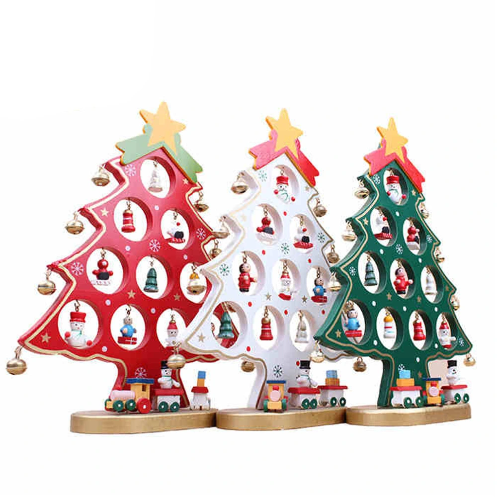 27cm Single Piece Wooden Christmas Tree Decorations Christmas Gifts