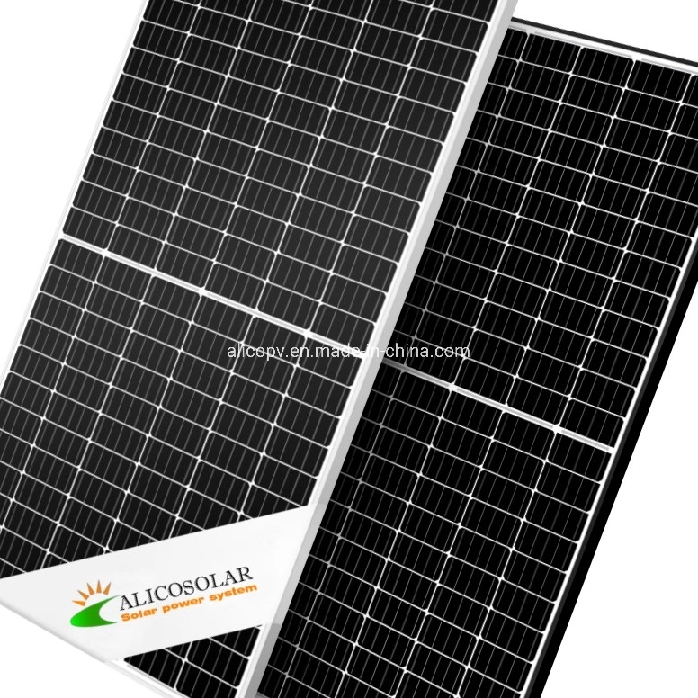 سعر المصنع البيع الكامل المخزون نصف خلية الوحدة 350 واط 360 واط لوحة بلورية أحادية اللون بقوة 380 واط تعمل بالطاقة الشمسية
