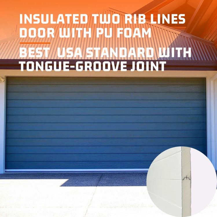 USA Standard White 500mm Width Panel Soundproof Automatic Overhead Sectional Garage Doors