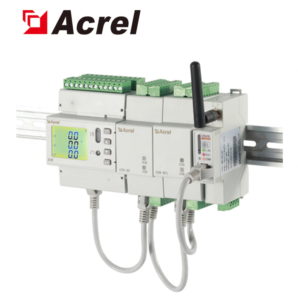 Acrel Adw210-D10-1s modular trifásico circuito Multi Multi contingente Iot Carril DIN medidor de electricidad de medidor de energía del medidor de potencia