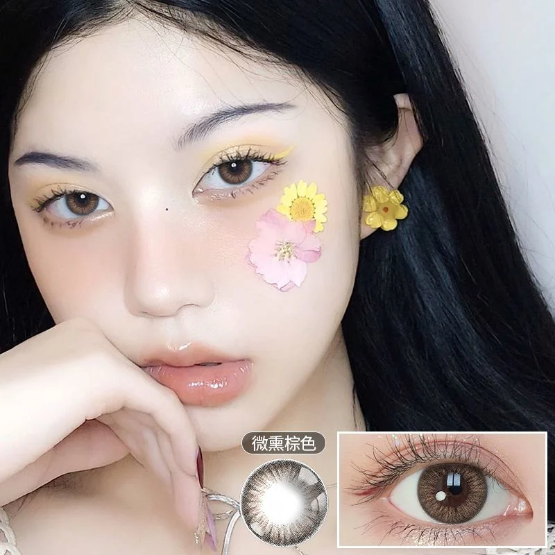 Lady Daily Cheap Eye Contact Lenses Fresh Look 1 Year Dark Gray Contact Lenses Cosmetic Colored Contact Lens