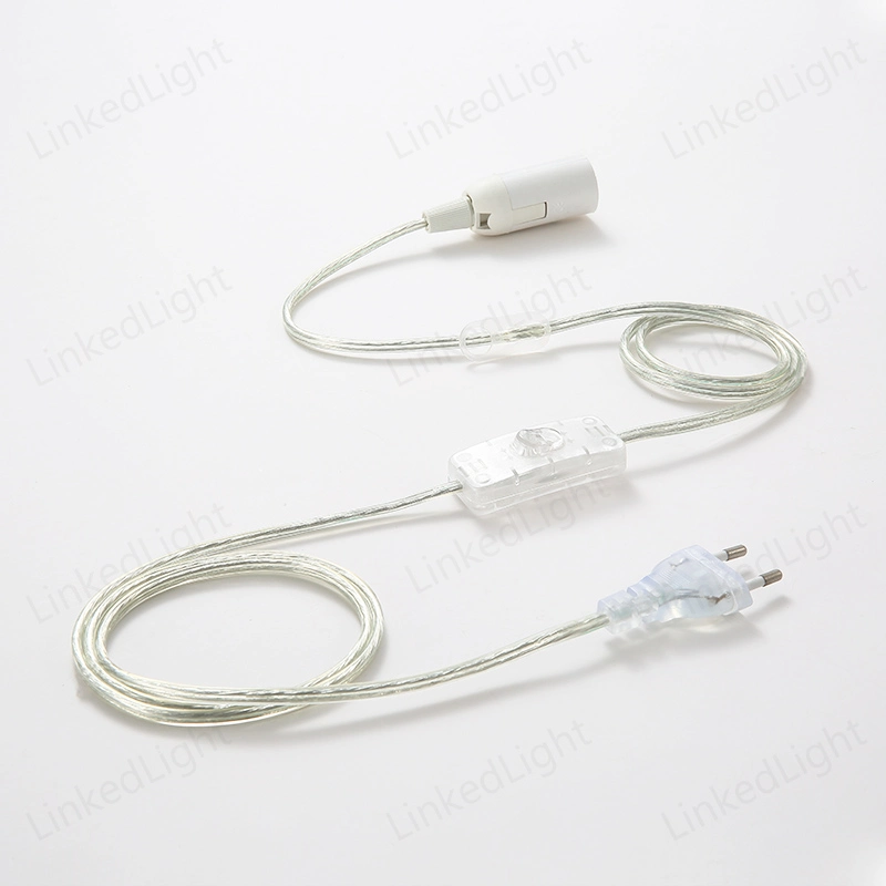 EU Power Plug E14 Light Lamp Socket Cord Assembly with Switch Factory