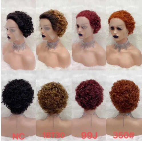 Wholesale/Supplier Hair Virgin Human Hair Kinky Curly Hair Pixie Wigs