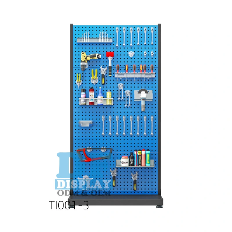 متجر أجهزة البيع بالتجزئة أدوات على اللوحة Storage Showroom Supermarket Perforated Panel حامل معدني لعرض البضائع