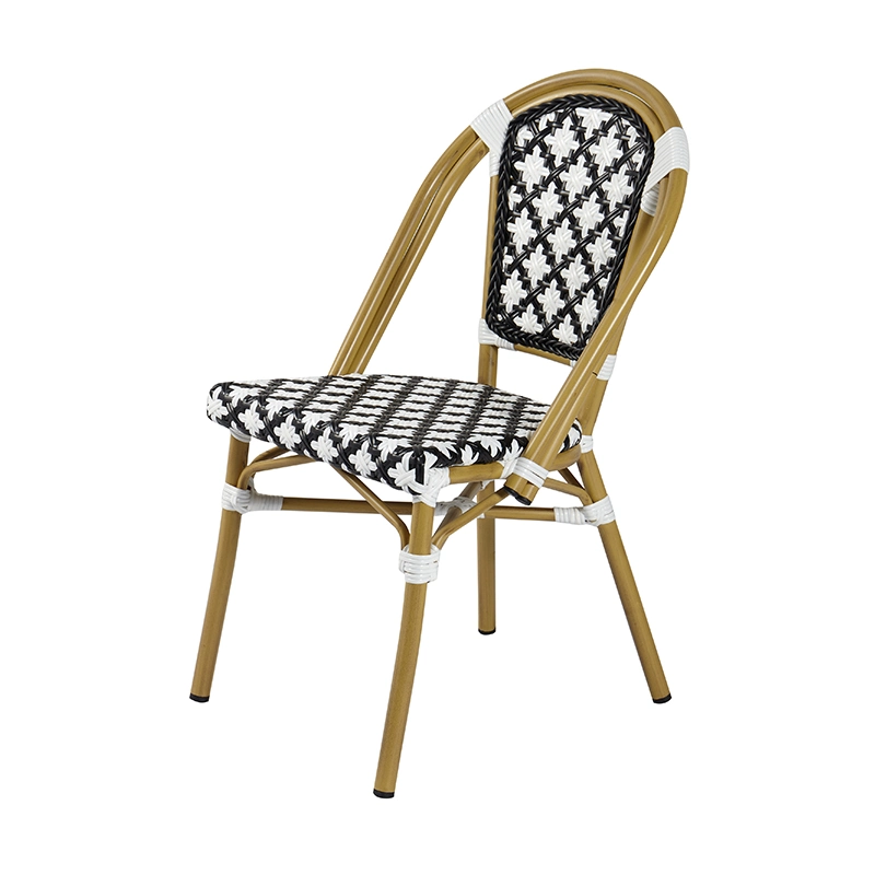 Outdoor Dining Garden Gazebo Restaurant French Bistro Rattan Aluminum Chairs