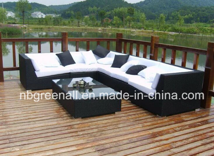 Chinese New Style Modern PE Rattan Hotel Outdoor Wicker Sofa Set Furniture