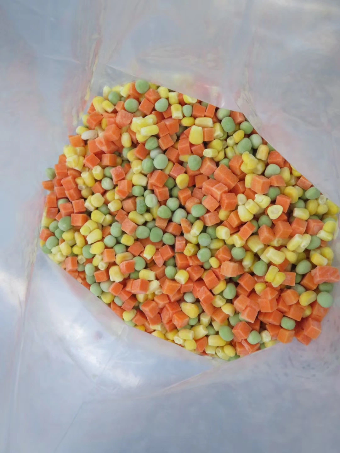 IQF Vegetal congelado con maíz dulce de zanahoria de guisantes