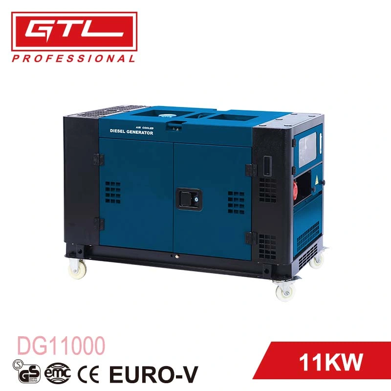 Single/Three Phase 11kw Supper Silent Diesel Generator Set Electric Start 36ah Battery Soundproof Diesel Power Generator (DG11000)