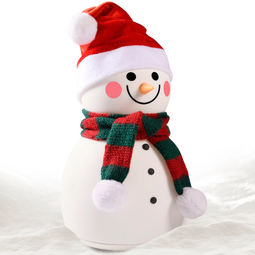 Red Snowman LED Lamp with Music Christmas Decoration