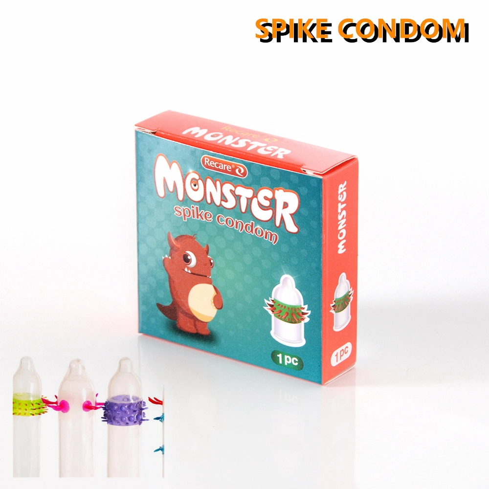 Verdadero toque el Caucho Natural funda pene juguete sexual para hombres Spike condones preservativo fino cristal