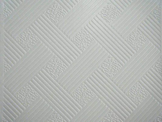 Carreau de plafond en gypse laminé en PVC avec feuille d'aluminium au dos 600*600*7/8mm - Meilleur prix compétitif de l'usine la plus grande - Meilleure qualité