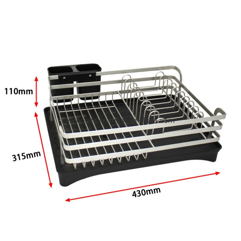 Compacta de aluminio Rustproof purgador plato plato tendedero con Drainboard Racks de oro