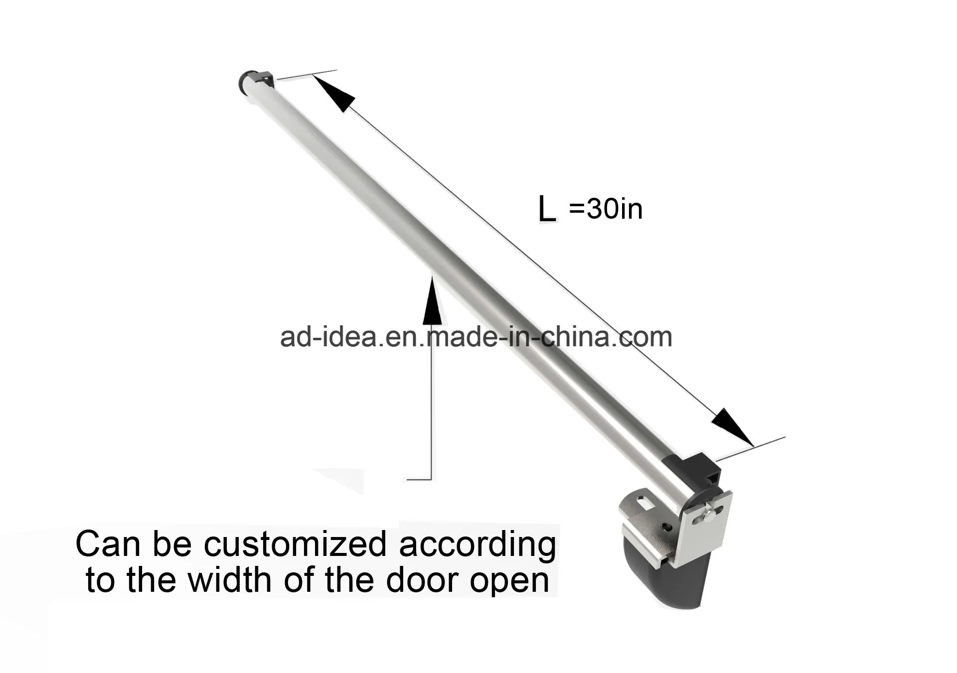 46 pulgadas para interiores de madera maciza puerta corredera oculta para el cierre de puerta/Puerta Semi-automático más