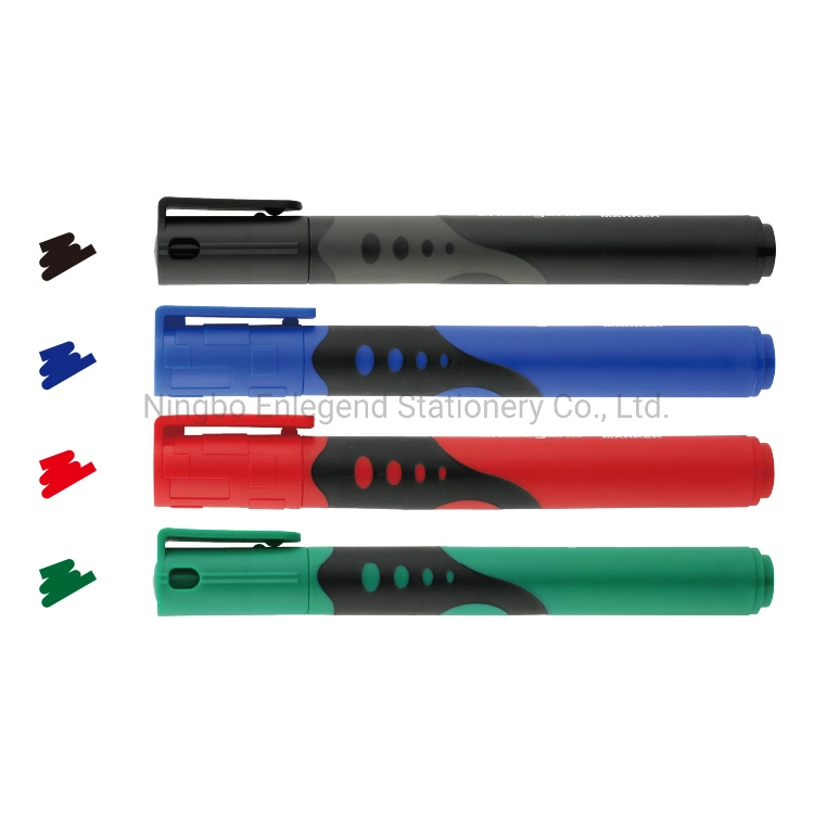 PM3002 Bi-Color Injection Barrel Alcohol Based Ink Office Supply Stationery Permanent Marker