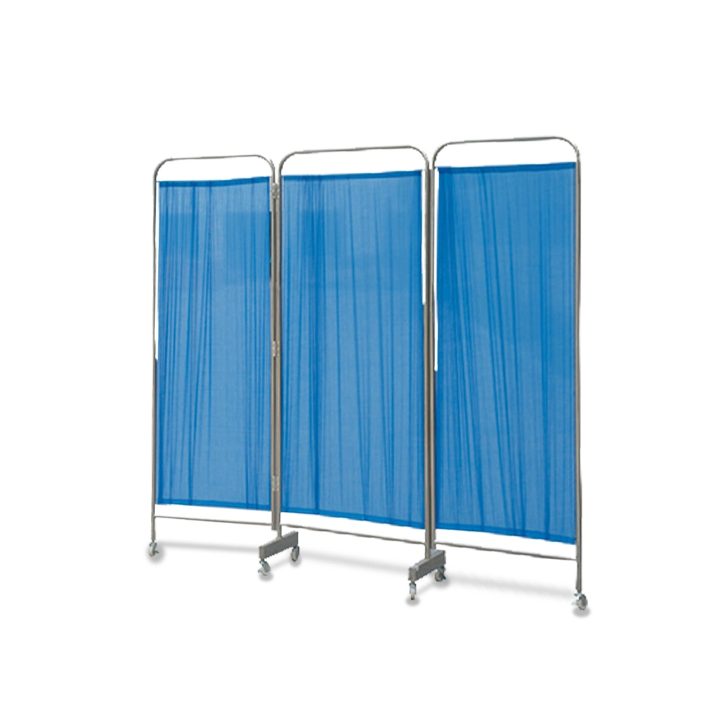 Foldable Hospital Stainless Steel Ward Screen Hospital 3 or 4 Folds Medical Screen