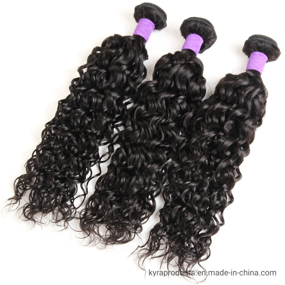 Brazilian Hair Water Wave Bundles Smooth and Soft Human Hair Weave Bundles Natural Black 100% Human Hair Pieces