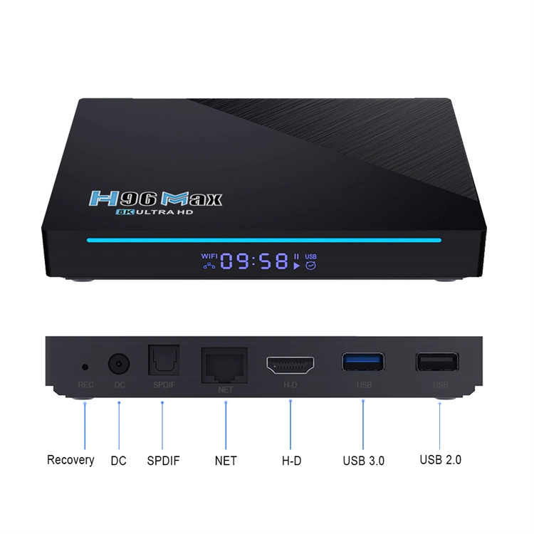 H96 Max 3566 Android 11.0 TV Box Rockchip Rk3566 2.4G 5.8g WiFi 8K TV Box 4G 32g USB3.0 1000m Youtube H96max Set Top