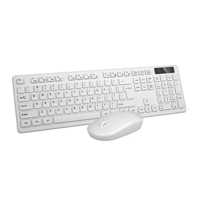 لوحة مفاتيح USB لاسلكية وماوس Combo مع الشوكولاته الهادئة المريحة المفاتيح لوحة مفاتيح الكمبيوتر رفيعة جدًا