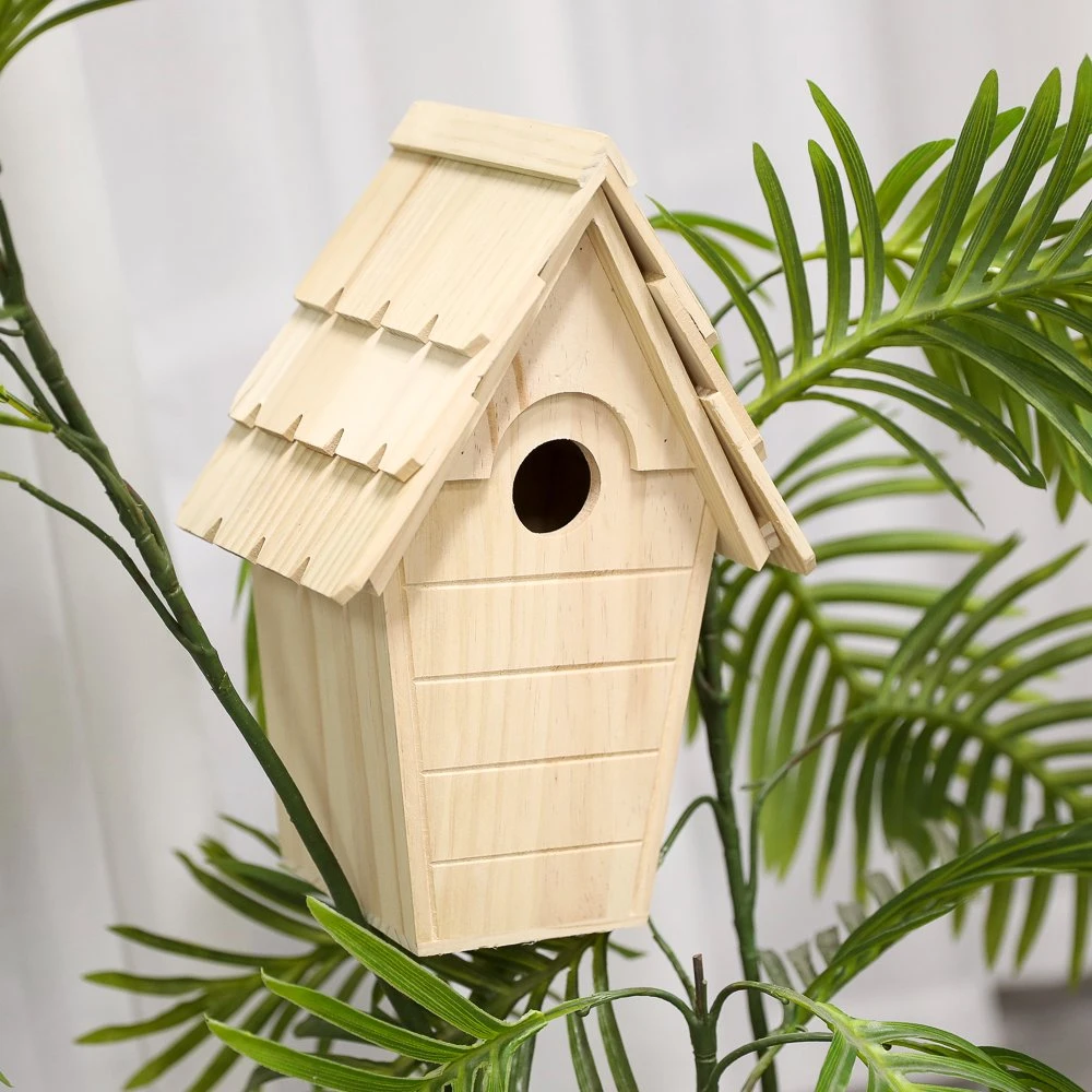 Outdoor Birdhouse Decorative Wooden Garden DIY Bird House