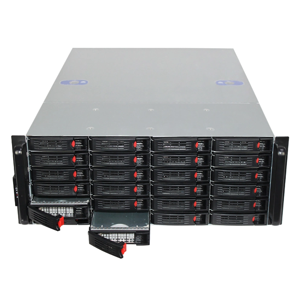 4u 24 bahías intercambiable en caliente de caja de Servidor de almacenamiento de alto Montaje en Rack Server 3.5" HDD