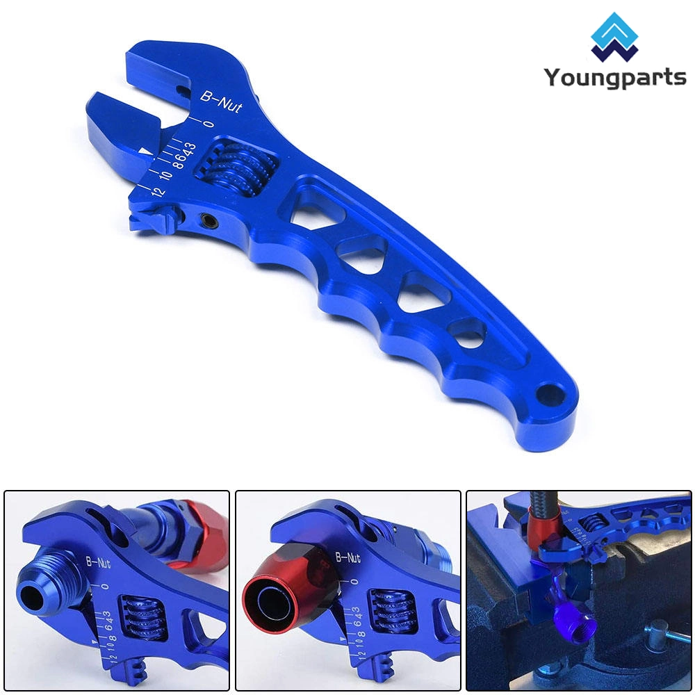 Youngparts Cross Border Hot Selling Original Factory Modified Auto Parts Adjustable Aluminum Wrench Wholesale/Supplier in Red Blue and Black