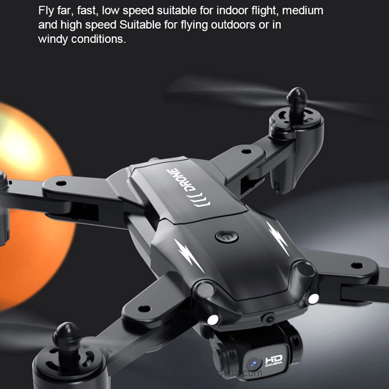 S8 Intelligent препятствием на пути избежания двойного Drone ESC HD АЭРОФОТОСЪЕМКИ RC самолеты складной самолет игрушка - черный