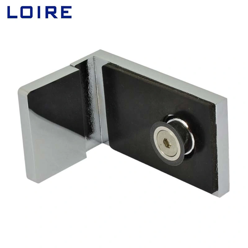 Bathroom Shower Enclosure Hardware Square Corner Shower Glass Clamps with Covers Wall to Glass Patch Fitting for Glass Shower Enclosure