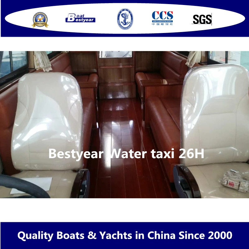 Bestyear 6m Fiberglass Watertaxi Sightseeing Boat for 10-12 Passengers