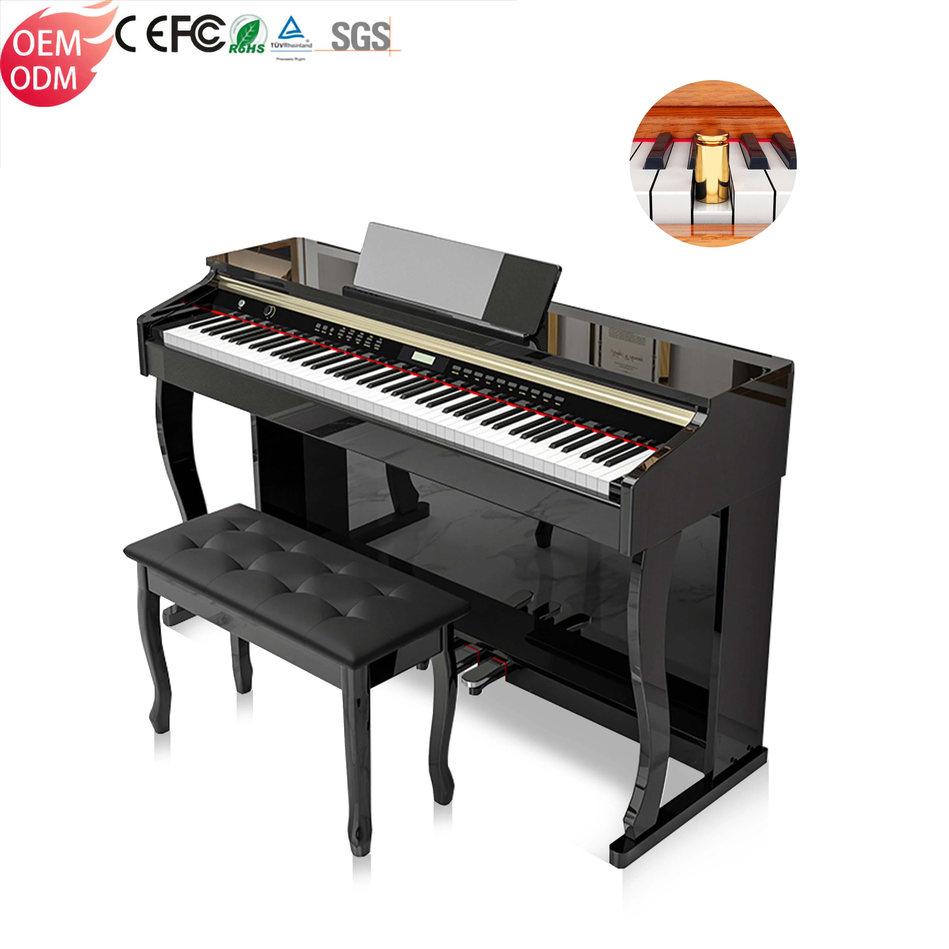 White Piano Digital 88 Key Piano Electronic Portable Piano Keyboard