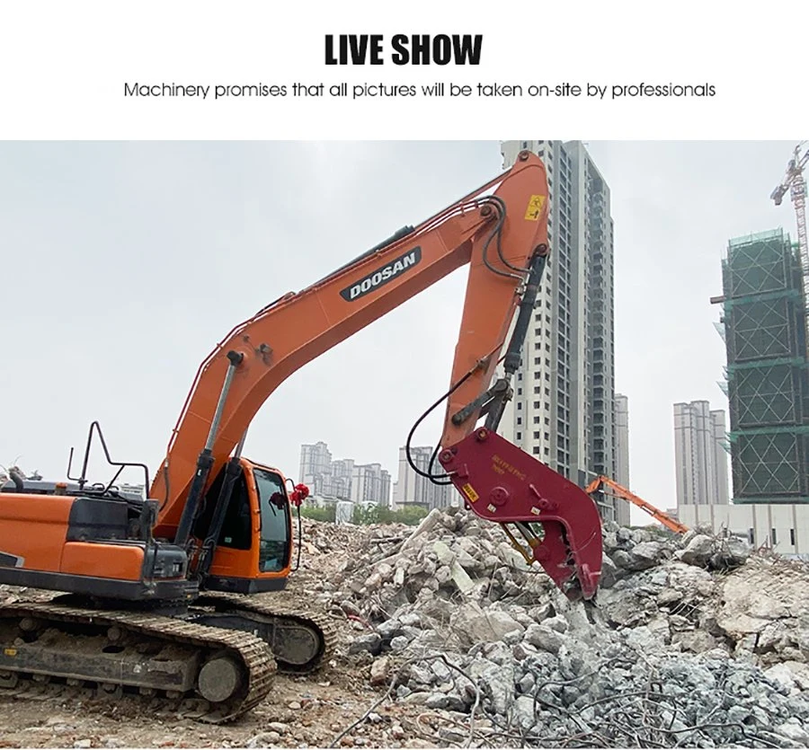 Hydraulic Pulverizer Excavator Parts Attachments Concrete Cutter Demolition Crusher and Recycling for Concrete Demolition Shear