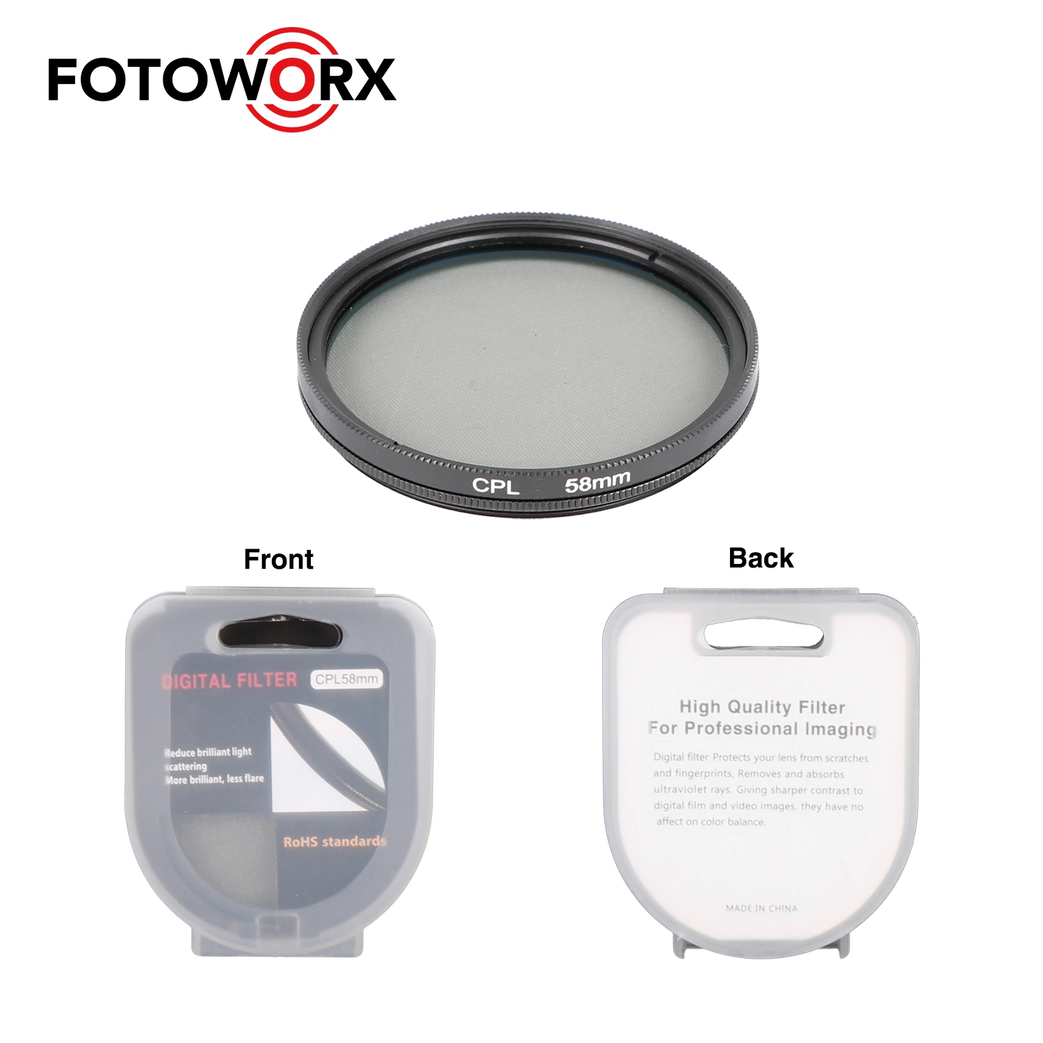 58mm Mc CPL Lens Filter Enhances Contrast Improves Color Saturation