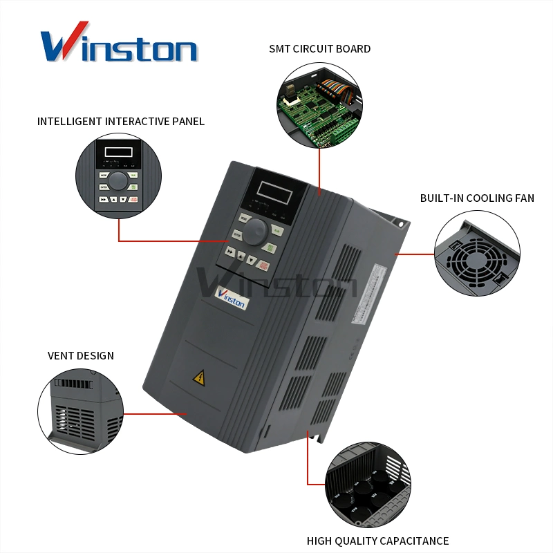 380Vca tres fase 55kw 70CV VFD Convertidor de frecuencia soporte para motor sincrónico y asincrónico