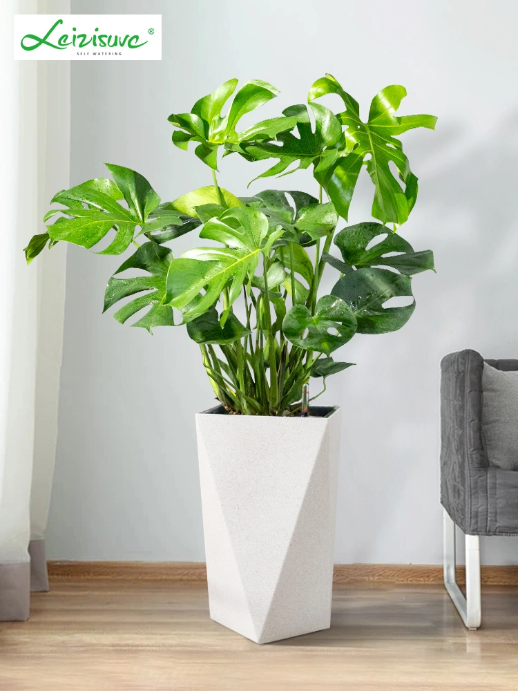 Best Selling Hohe Kunststoff Blumentopf Indoor Kleine Harz Bunte Pflanzen Hochwertige wachsende Planter Hotel Dekor (SJ05-3)