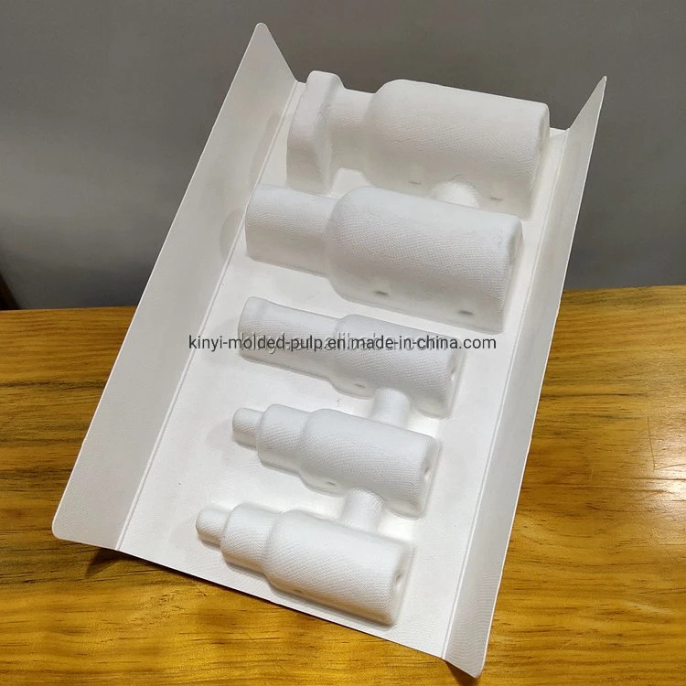 Eco Friendly Bagasse Pulp Molded Cosmetic Packaging Insert Biodegradable and Eco-Friendly Packaging