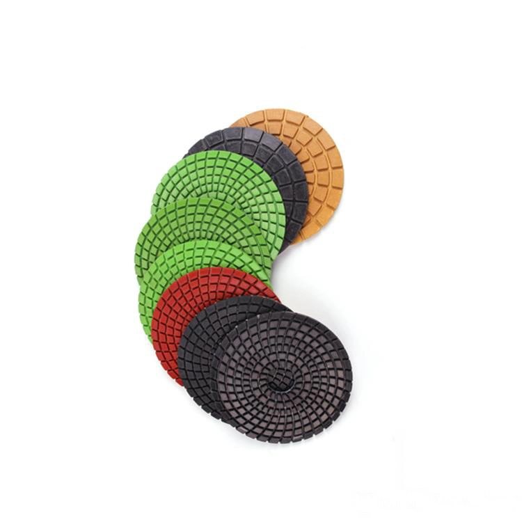 4 Inch D100mm 7 Steps Diamond Tools Wheels Flexible Grinding Disc Wet Polishing Pad for Angle Grinder for Stone