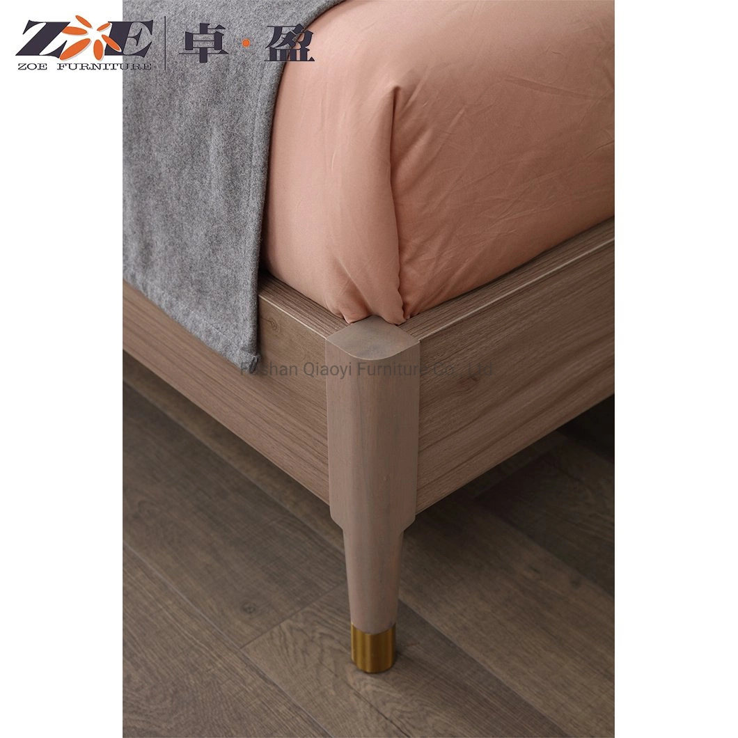 Chine en gros de luxe OEM ODM Design Maison Chambre Meubles en bois Lit double de taille King