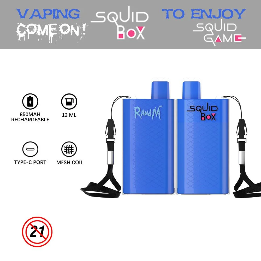 Disposable/Chargeable Vape Cartridge Randm Squid Box E Cigarette Vapor Pen 5200 Puffs Rechargeable Battery Electronique Cigarettes Puff Bar Vapor