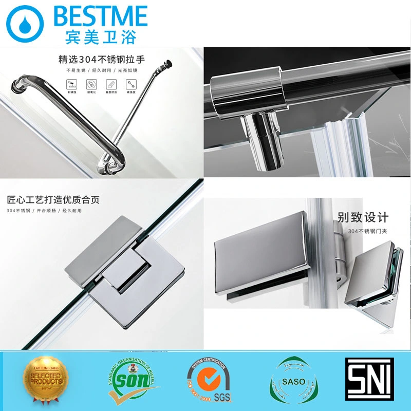 Stainless Steel with Glass Tempering Bathroom Shower Door Sanitary Wares (BL-B0087-P)