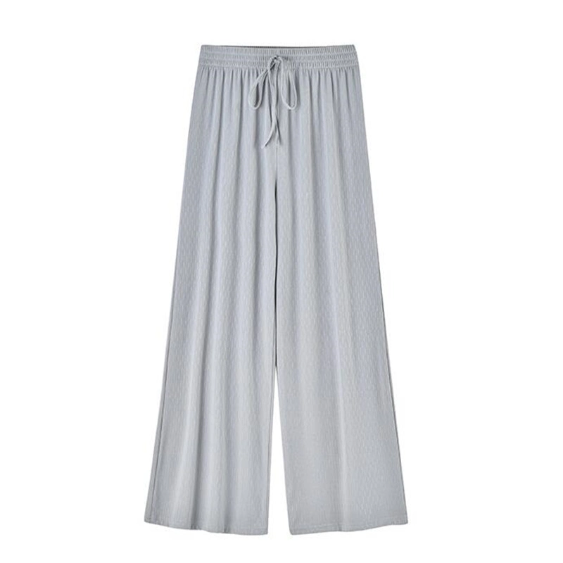 New Casual Summer Cool Ice Silk Pants Women Trousers