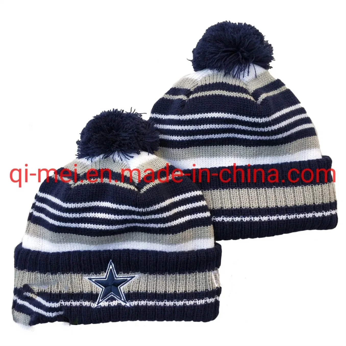 2022 Titans Cowbos Steelers Raiders 100Temporada POM Deporte tejer sombreros Beanies