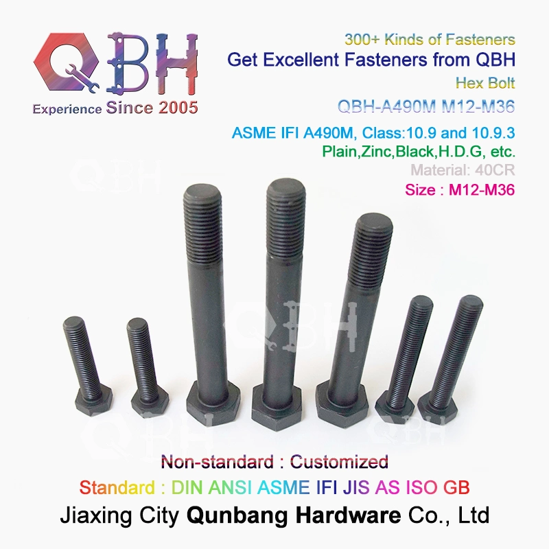 Qbh ASTM F3125 Black Hex Hexagon Hexagonal Heavy Bolt (A490/A490M)