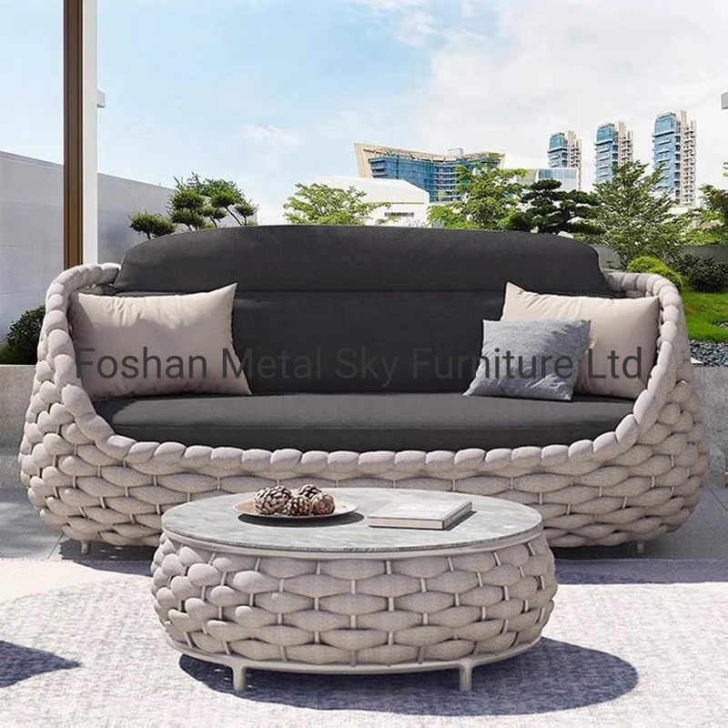 Outdoor Gazebo Villa Patio Garden Customized Waterproof Rattan Coffee Table