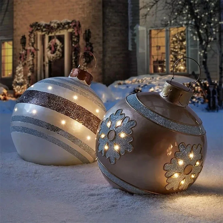 New Design Christmas Inflatable Balls Christmas Balloons Decorations Gift Xmas Home Outdoor PVC Inflatable Balls