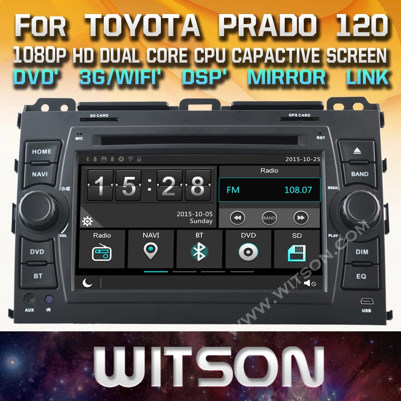 Lecteur DVD de voiture Android 11 quatre cœurs Witson pour Toyota Prado 120 2 G DE RAM 16 GO DE ROM