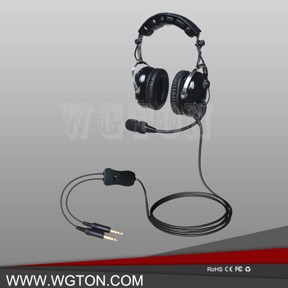 Pnr 2 Pin Twin Plug Headband Style and Wired Communication Aviation Headset Pilot Headset