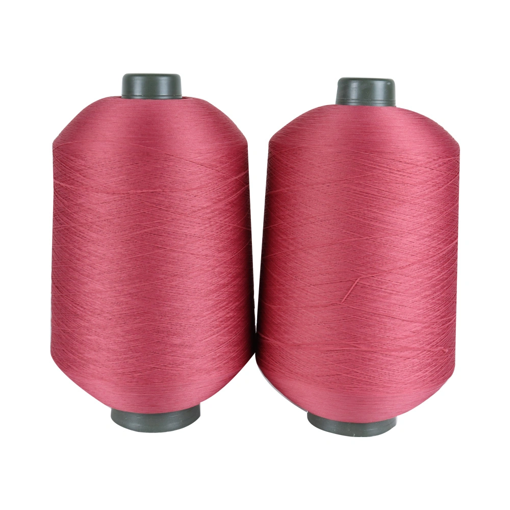 75D/36f/2 hilo de poliéster de alto estiramiento texturizado teñido de cordón para Calcetines Vamp