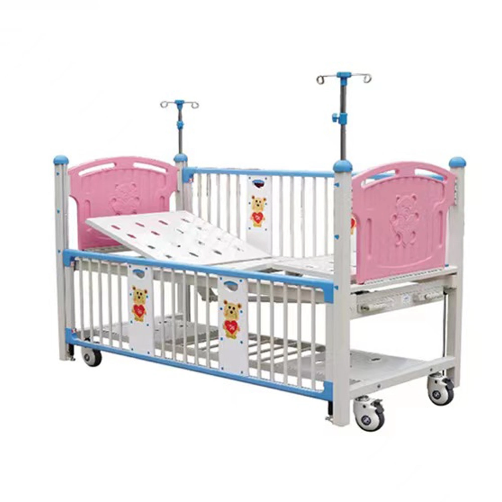 Hospital Furniture Cute Manual Adjustable Kids Nursing Hospital Bed for Home