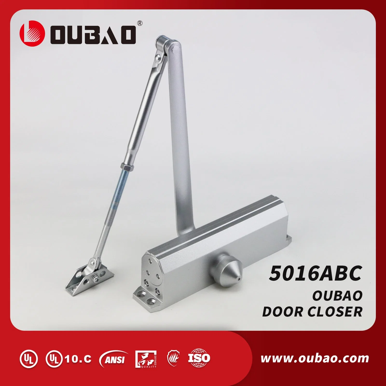 Adjustable Aluminum Hydraulic Automatic Fireproof Commercial for Fire Door