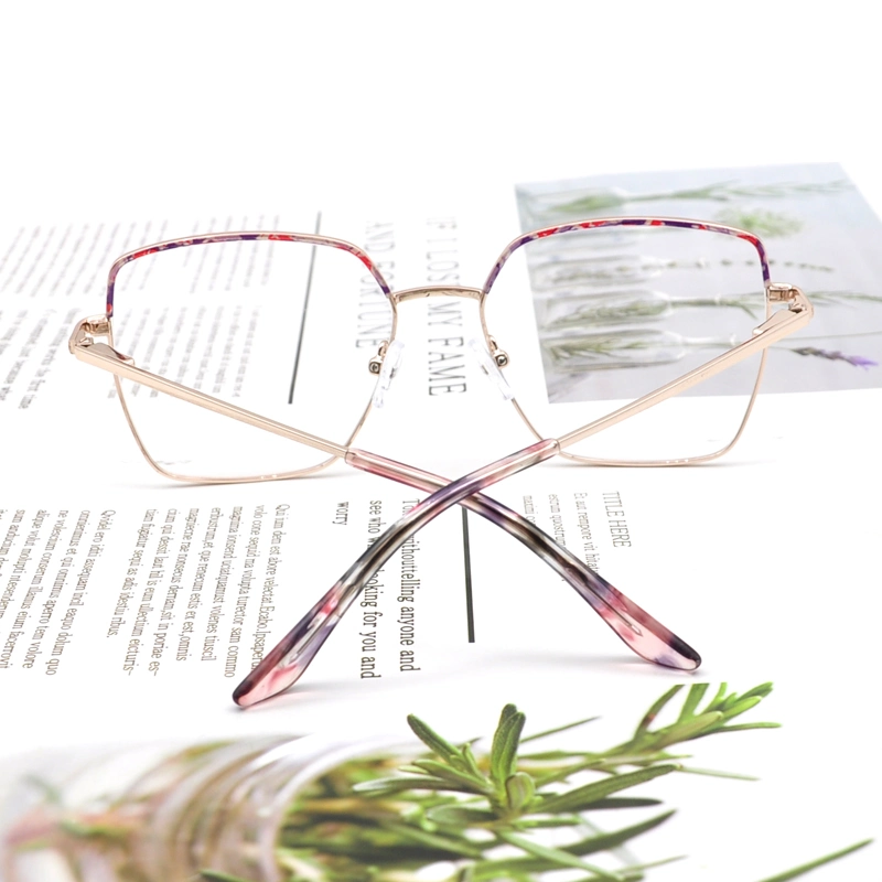 Wenzhou Higo Eyewear 2023 Dernières Lunettes en Acier Inoxydable pour Femmes Modèle